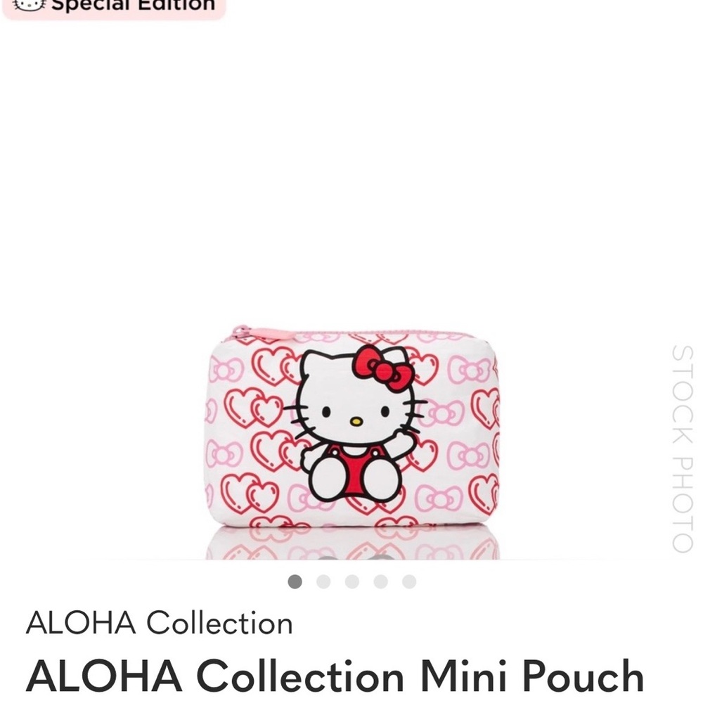 ALOHA Collection Pink White Hello Kitty Mini Pouch